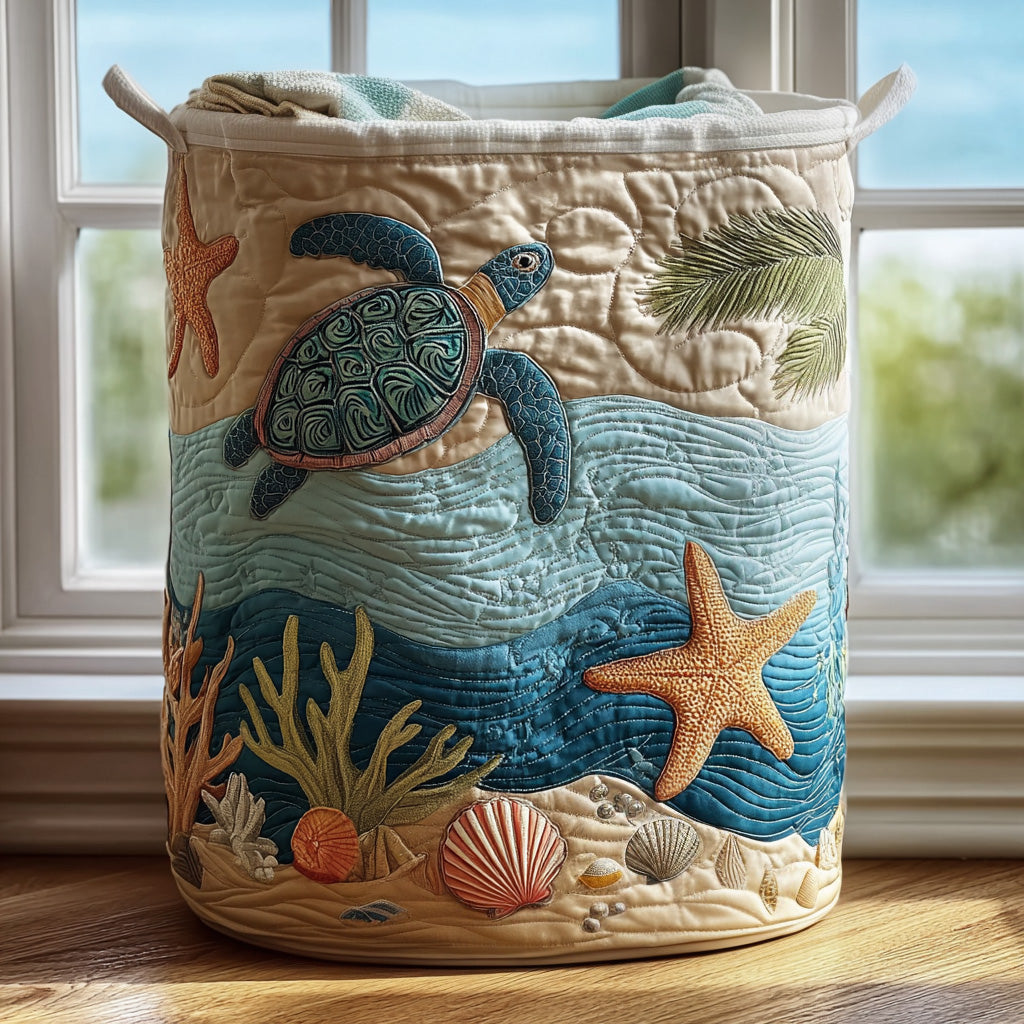 Coastal Harmony Laundry Basket - 2