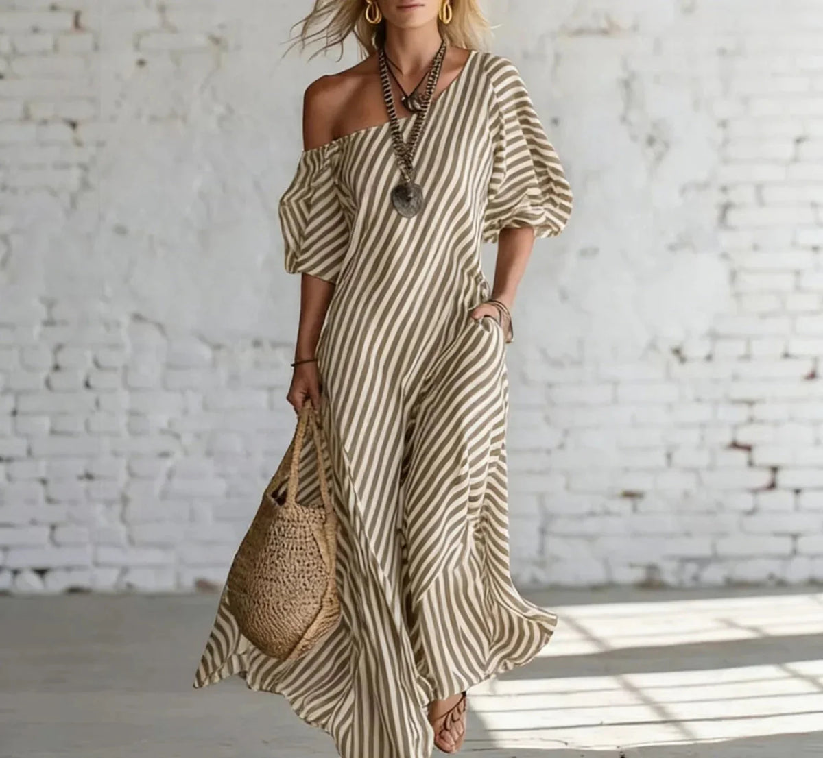 The Portia Striped Maxi Dress