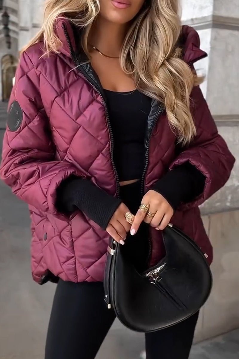 Sarah | Quilted Hooded Zip Jacket
